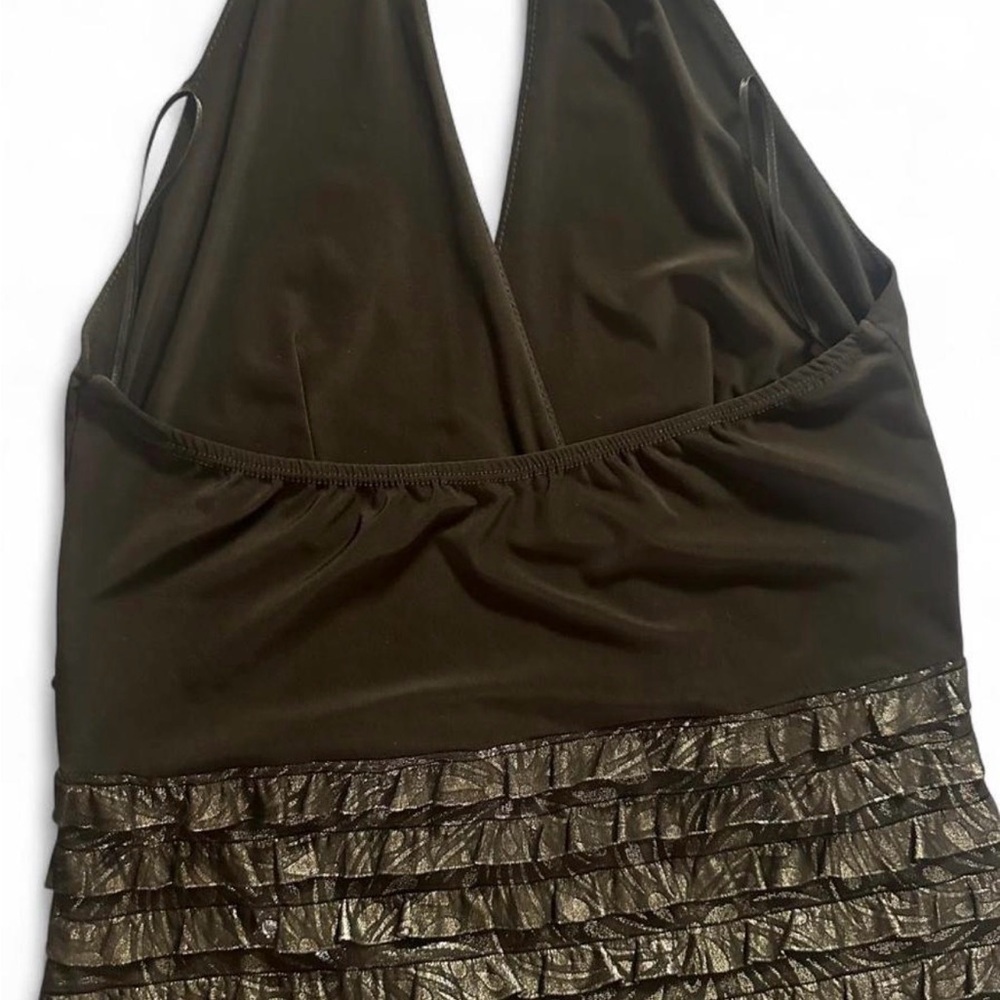Black party dress with Ruffles and Sequins - Picture 6 of 8